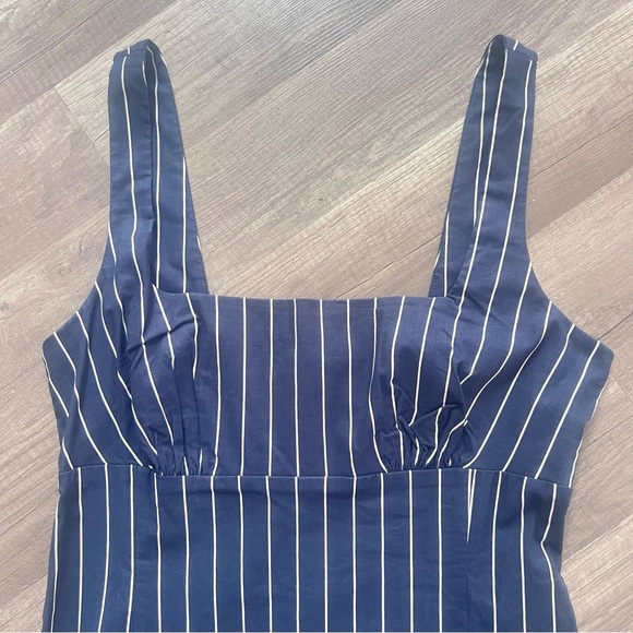 Anthropologie Slim Square-Neck Slit Midi Dress Size M - Picture 7 of 15